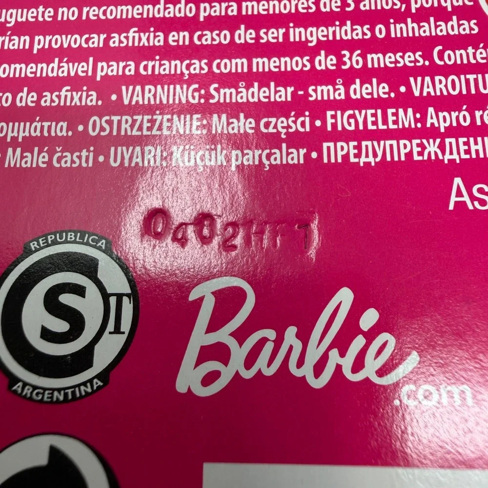 Barbie Fashionistas White Dress Pink Bow Metallic Skirt‎ Fashion Pack W3168 NEW